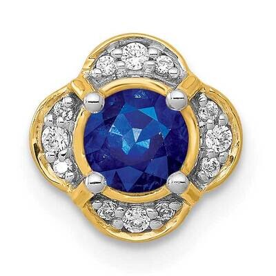 1/15Ct. Diamond &amp; .33 Sapphire Fancy Chain Slide 14k Gold PM3923-SA-007-YA, MPN: PM3923-SA-007-YA, …