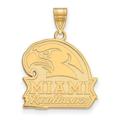 Miami University Large Pendant Gold-plated Silver GP022MU, MPN: GP022MU, 886774926810