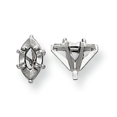 Illusion 6-Prong Miracle Marquise with Peg .03 ct. Setting 14k White Gold WG287, MPN: WG287,
