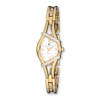 Charles Hubert Gold-finish Crystal Bezel 20mm Watch Ladies XWA3312, MPN: XWA3312, 811233018935