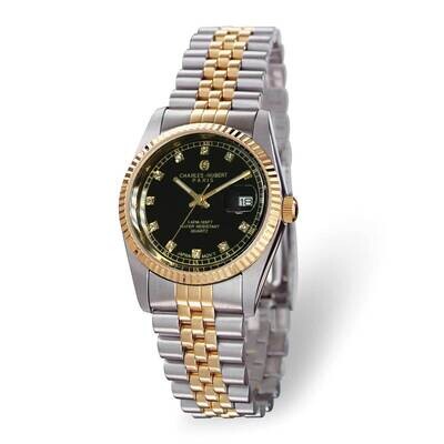 Charles Hubert Two-Tone Black Dial Watch Stainless Steel XWA6359, MPN: XWA6359, 848870009682