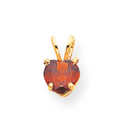 6mm Heart Garnet pendant 14k Gold XP429GA, MPN: XP429GA, 883957209418