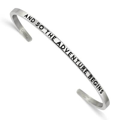 Enamel Crystal Adventure Begins 3mm Bangle Stainless Steel Polished SRB2673, MPN: SRB2673, 19110186…