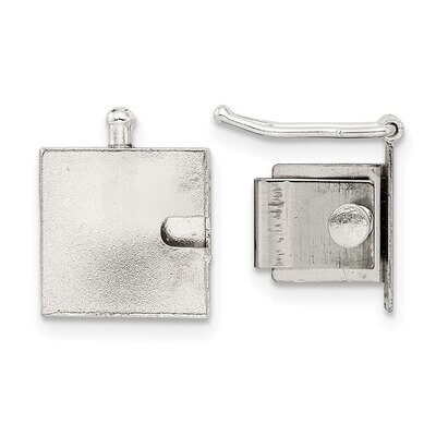 10.4 x 10.5mm Push Button Box Clasp Sterling Silver SS3616, MPN: SS3616,