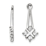 Earring Jacket 14k White Gold AA Quality Diamond XJ18WAA, MPN: XJ18WAA, 883957114941