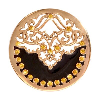 Nikki Lissoni Black Velvet Gold-Plated 33mm Coin C1159GM, MPN: C1159GM, 8718627463147