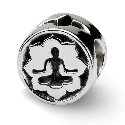 Yoga Lotus Bead - Sterling Silver QRS332, MPN: QRS332, 883957722658
