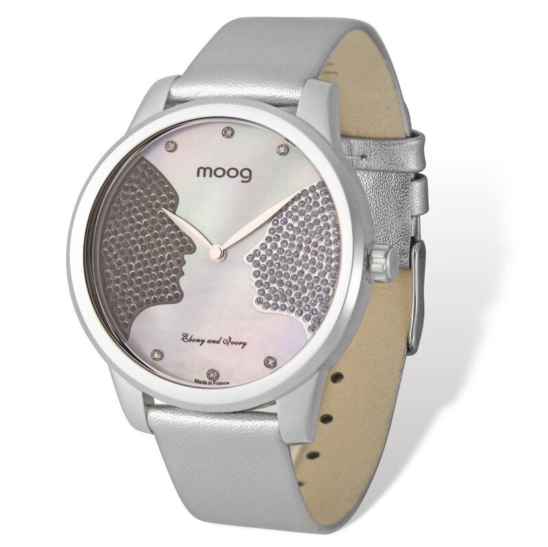 Moog Ebony & Ivory Silver Band Watch - Fashionista