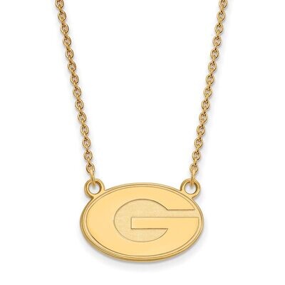 University of Georgia Small Pendant with Chain Necklace 10k Yellow Gold 1Y015UGA-18, MPN: 1Y015UGA-…