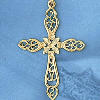 Dazzlers Jewelry Cross Pendant Necklace Charm Bracelet in Yellow, White or Rose Gold 7898, MPN: DZ-…