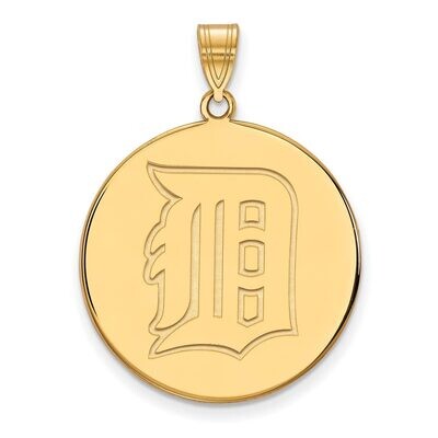 Detroit Tigers XLarge Disc Pendant Gold-plated Silver GP043TIG, MPN: GP043TIG, 886774942940