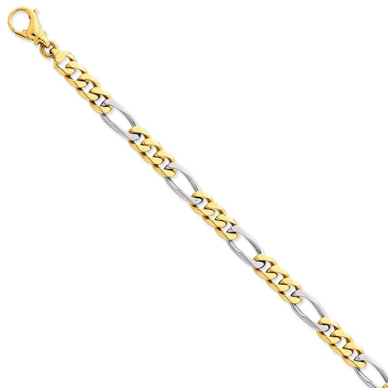 7.85mm Polished Fancy Link Necklace 22 Inch 14k Two-Tone Gold LK489-22, MPN: LK489-22, 191101180736