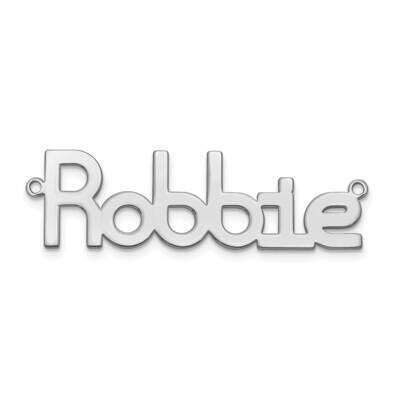 Polished Modum Font Name Plate 10k White Gold 10XNA1304W, MPN: 10XNA1304W,