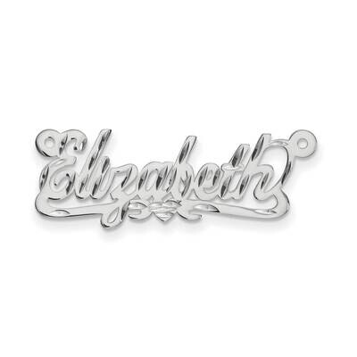 .027 Gauge Polished Diamond-cut Name Plate Sterling Silver Rhodium-plated XNA167SS, MPN: XNA167SS, …
