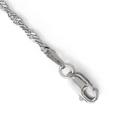 Leslie&#39;s 1.7 mm Sparkle Singapore 16 Inch Chain 10k White Gold HB-5264-16, MPN: 5264-16, 1911015600…