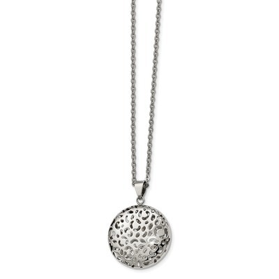 Puffed Cut-out Design Necklace Stainless Steel Polished SRN2260-18 by Chisel, MPN: SRN2260-18, 1911…