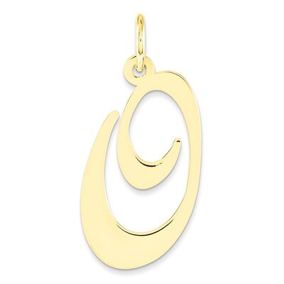 Initial O Charm 14k Gold Large Fancy Script YC654O, MPN: YC654O, 886774137032