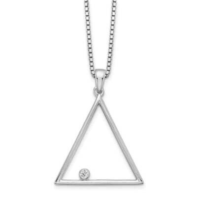White Ice .025Ct. Diamond Necklace Sterling Silver QW492-18, MPN: QW492-18, 191101479311