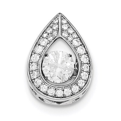 Vibrant Swarovski Zircon &amp; CZ Diamond Pendant Sterling Silver Platinum-plated QP4358, MPN: QP4358, …