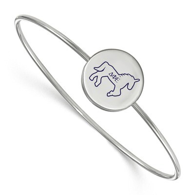 Delta Phi Epsilon Enameled Slip-on Bangle Sterling Silver SS048DPH-6, MPN: SS048DPH-6, 191101101199