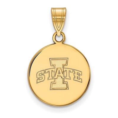 Iowa State University Medium Disc Pendant 10k Yellow Gold 1Y040IAS, MPN: 1Y040IAS, 886774816340