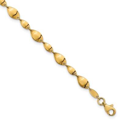 Twisted Fancy Link 8 Inch Bracelet 14k Gold Polished FB1971-8, MPN: FB1971-8, 883957813141