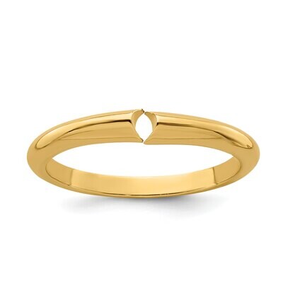 Round End 1/2 round Heavy Weight (High Shoulders) Shank 14k Yellow Gold YGSH30, MPN: YGSH30,