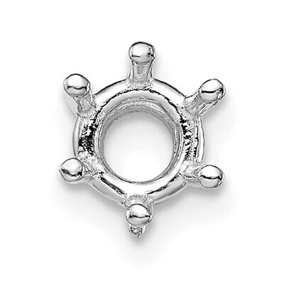 Round 6-Prong Wire Basket .05ct. Setting 14k White Gold WG146, MPN: WG146,