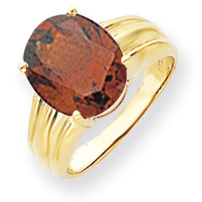 Garnet Ring 14k Gold 12x10mm Oval Y4548GA, MPN: Y4548GA, 883957439426