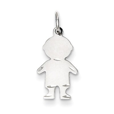 Boy Disc Charm Engravable Sterling Silver QM327/18, MPN: QM327/18, 883957562520