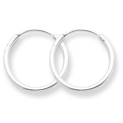 1.3mm Hoop Earrings Sterling Silver QE4347, MPN: QE4347, 883957929705
