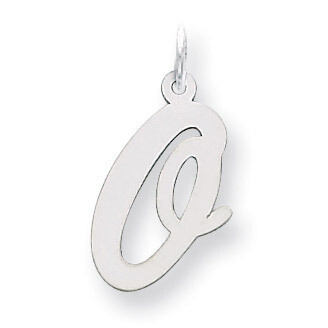 Large Script Initial O Charm 14k white Gold YC663O, MPN: YC663O, 883957030739