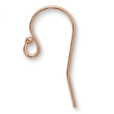 Ball End Ear Wire Rose Gold Filled RGF4931, MPN: RGF4931,
