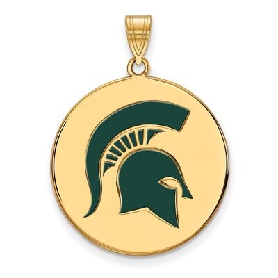 Michigan State University x-Large Enamel Disc Pendant Gold-plated Silver GP078MIS, MPN: GP078MIS, 8…
