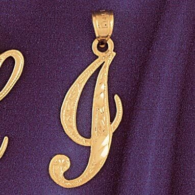 Dazzlers Jewelry Initial I Pendant Necklace Charm Bracelet in Yellow, White or Rose Gold 9566i, MPN…