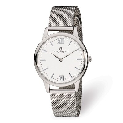 Charles Hubert Silver Dial Mesh Band Men&#39;s Watch Stainless Steel XWA5539, MPN: XWA5539, 848870008432