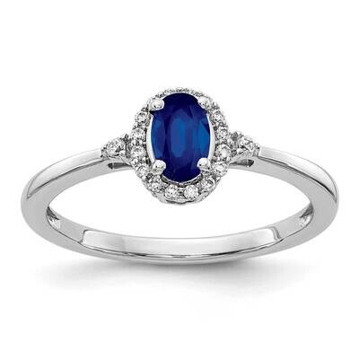 Sapphire and Diamond Ring 14k White Gold RM5756-SA-010-WA, MPN: RM5756-SA-010-WA, 883957428352