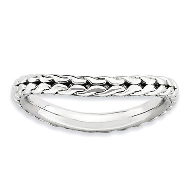 Wave Ring - Sterling Silver Polished QSK693, MPN: QSK693, 886774222059
