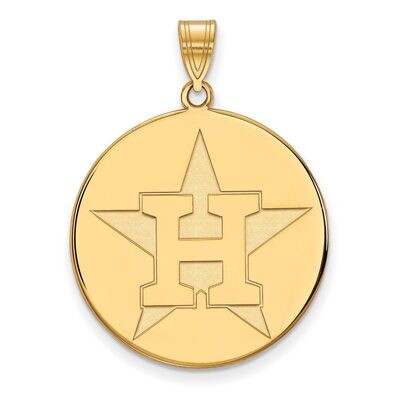 Houston Astros x-Large Disc Pendant 14k Yellow Gold 4Y021AST, MPN: 4Y021AST, 886774875811