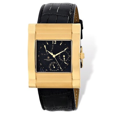 Charles Hubert IP-plated Stainless Leather Band 35x43mm Watch Men&#39;s XWA4839, MPN: XWA4839, 84887000…