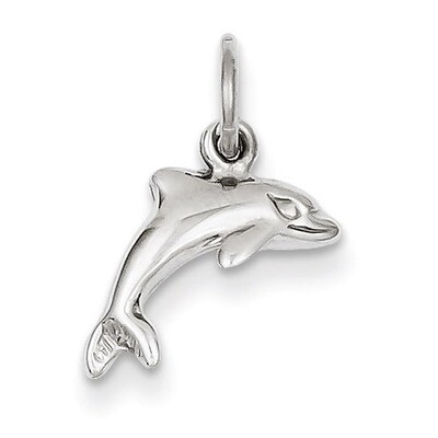 Dolphin Charm 14k White Gold WCH111, MPN: WCH111, 883957342436