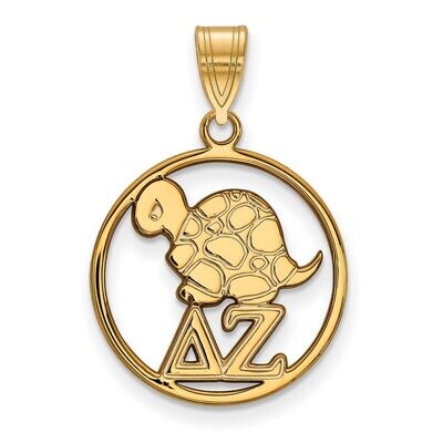 Delta Zeta Small Circle Pendant Gold-plated Silver GP041DZ, MPN: GP041DZ, 886774941417