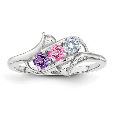 Genuine 3 Stone Mother&#39;s Ring 14k White Gold XMR14/3WGY, MPN: XMR14_3W, 191101538216