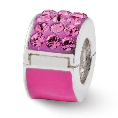 Pink Swarovski Elements Bead - Sterling Silver QRS2423, MPN: QRS2423, 883957522760