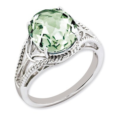 Green Quartz Ring Sterling Silver QR3202AG, MPN: QR3202AG, 883957672748
