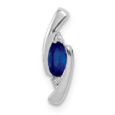 .01ct Diamond and .33 Sapphire Pendant 14k White Gold PM5262-SA-001-WA, MPN: PM5262-SA-001-WA, 8839…