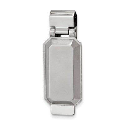 Octagon Hinged Money Clip Silver-tone GM16847, MPN: GM16847, 788089047443