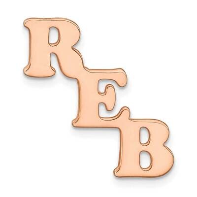 Polished Cut Out Tie Tac Sterling Silver Rose-plated XNA1271RP, MPN: XNA1271RP, 191101782855
