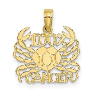 100% Cancer Charm 10k Gold 10D4057, MPN: 10D4057,