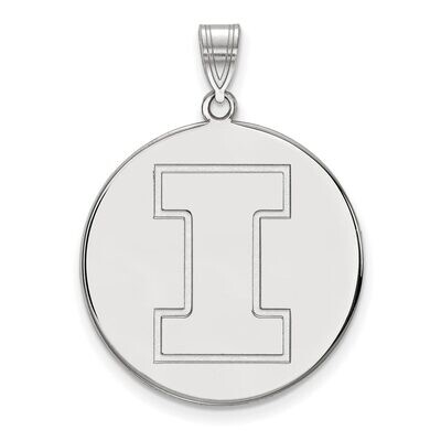 University of Illinois x-Large Disc Pendant 10k White Gold 1W069UIL, MPN: 1W069UIL, 886774792705
